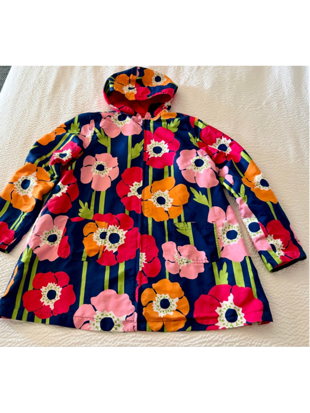 Gymboree Poppy Multi Color Rain jacket-Size 10/12 - Picture 4 of 12